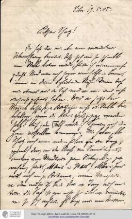 Brief vom 19.05.1905