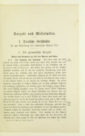Vorzeit und Mittelalter