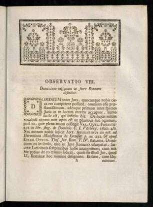 1-9, Observatio VIII. - Observatio XI.