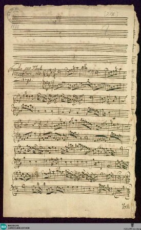 Sonatas - Mus. Hs. 1100 : fl, b; D