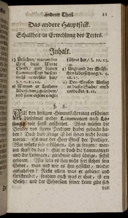Das andere Hauptstück. Schalkheit und Erwehlung des Textes.