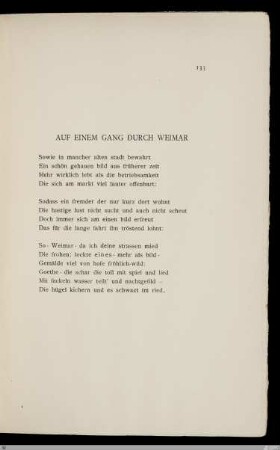 Auf einem Gang durch Weimar