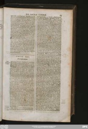 Caput XIII. De Consecratione.