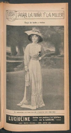 Traje de tarde y visitas - [Fotografía] : Para la niña y la mujer