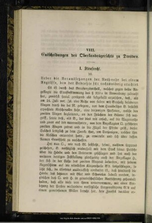 VIII. Entscheidungen des Oberlandesgerichts zu Dresden