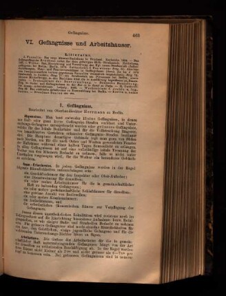 VI. Gefängnisse und Arbeitshäuser.
