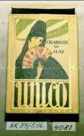 Pappschachtel für 10 Stück "CIGARILLOS DE LUXE UNICO"