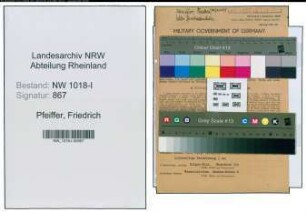 Entnazifizierung Friedrich Pfeiffer , geb. 22.10.1903 (Sparkassenleiter)