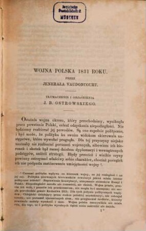 Wizerunki polityczne dziejów państwa Polskiego : rewolucyoniści i stronnictwa wsteczne w 1848 roku, 2. Polska w Kraju i za granicą od 1831 do 1848 r : Zbior dokumentów z tych czasów jako materyatów do historyi politycznej narodu polskiego