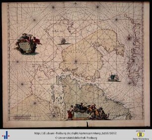 Septentrionaliora Americae à Groenlandia, per Freta Davidis et Hudson, ad Terram Novam. De Noordelyckste Zee kusten van America door de Straet Davis ende Straet Hudson tot Terra Neuf.