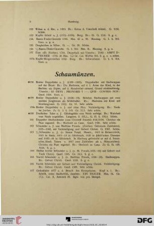Schaumünzen (Nr. 158-167)