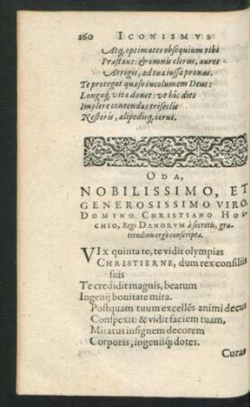 Oda, Nobilissimo ... Viro Domino Christiano Holchio, Regi Danorum ...