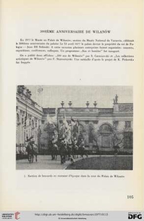 300ième anniversaire de Wilanów