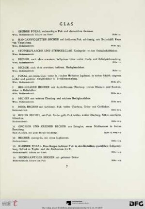 Glas (Nr. 1-76)