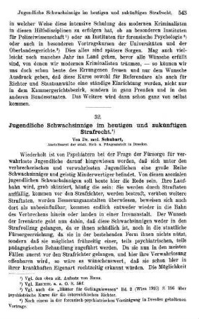543-554, Jugendliche Schwachsinnige im heutigen und zukünftigen Strafrecht