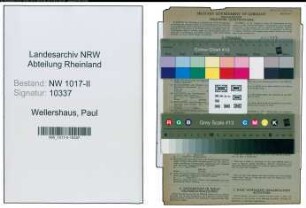 Entnazifizierung Paul Wellershaus , geb. 14.01.1898 ()