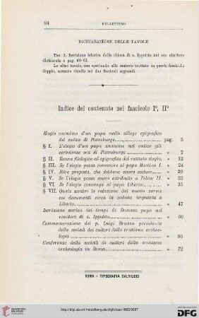Dichiarazione delle tavole