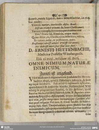 [XXXIX.] D. Ernesti Hettenbachii ...