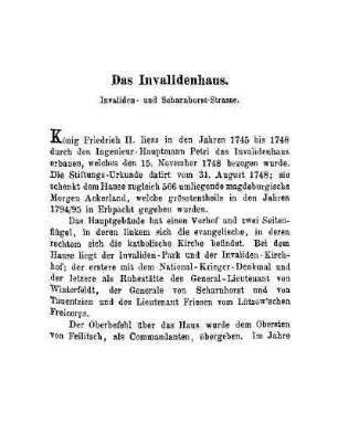 XVII. Das Invalidenhaus