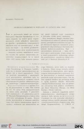 Muzeum Narodowe z Poznaniu w latach 1954-1955