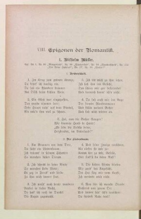 VIII. Epigonen der Romantik