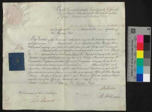 Ernennung von William Earl of Northesk zum Admiral of the Red Squadron, 22. Juli 1830