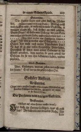 Sechster Auftritt. Aristoteles.