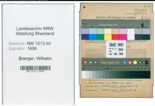 Entnazifizierung Wilhelm Boerger , geb. 17.05.1907 (Buchhalter)
