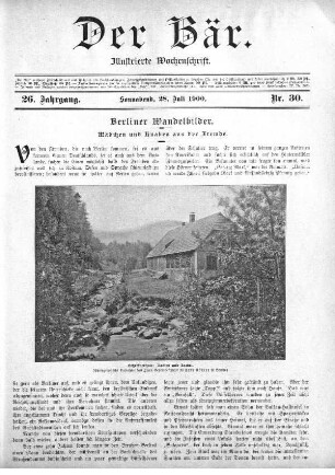 Sonnabend, 28. Juli 1900 Nr, 30