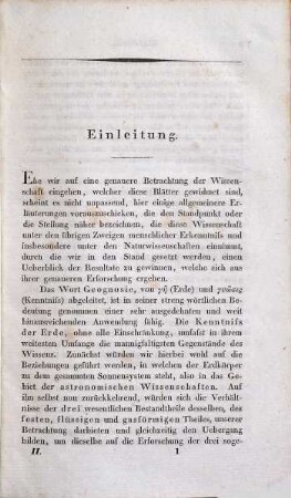 Hinterlassene Werke : Vorlesungen gehalten an der Universität zu Berlin in den Jahren 1834 und 1835, 2. Geschichte der Geognosie, und Schilderung der vulkanischen Erscheinungen