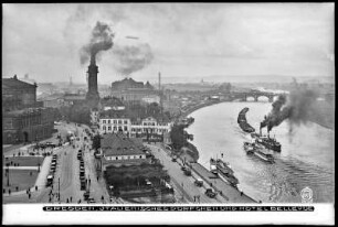 Dresden, Italienisches Dörfchen und Hotel Bellevue