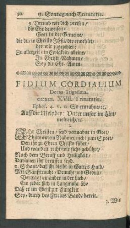 Fidium Cordialium Decas Trigesima. CCXCI. - CCC.