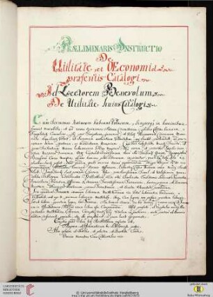 Einführung zum Gebrauch und Nutzen des Katalogs
