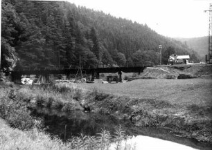 Talmühle (Calw): Nagoldbrücke 1560 Baustelle