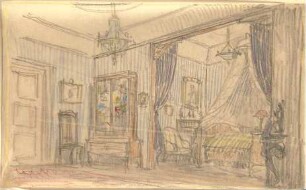 Fischer, Theodor; Nürnberg; Haus Adelsberger - Wohnraum (Perspektive)