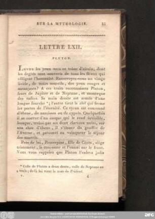 Lettre LXII.