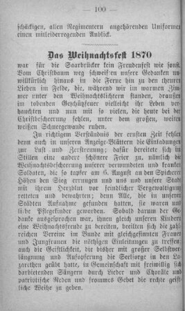 Das Weihnachtsfest 1870