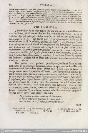 VIII. Curiosa