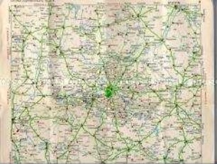 Karte von Berlin und Umgebung mit den Tankstellen von LEUNA