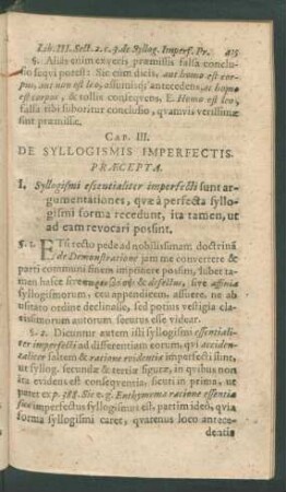 Cap. III. De Syllogismis Imperfectis.