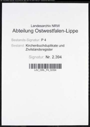 Kirchenbuchduplikate der katholischen Gemeinden Assinghausen (G 1813), Bontkirchen (G 1813), Altenbüren, Kreis Brilon (G 1813), Thülen, Kreis Brilon (G 1813), Brunskappel (G 1813), Brilon (G 1813), Bigge (G 1813), Scharfenberg, Kreis Brilon (G 1813), Alme, Kreis Brilon (G 1813). (Gemeinde: Katholische Gemeinden, Assinghausen, Bontkirchen, Altenbüren, Thülen, Brunskappel, Brilon, Bigge, Scharfenberg, Alme, Kreis Brilon)