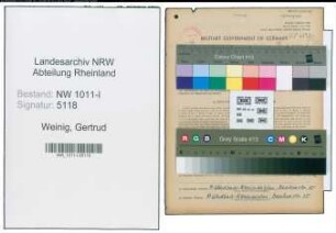 Entnazifizierung Gertrud Weinig , geb. 20.12.1917 (Apothekerin)