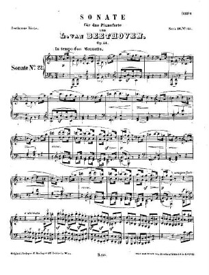 Beethoven's Werke. 145 = Serie 16: Sonaten für das Pianoforte, Zweiter Band, Sonate : op. 54