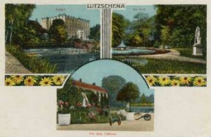 Lützschena: Schloß, im Park, vor dem Schlosse