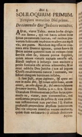 8-23, Soliloquium Primum