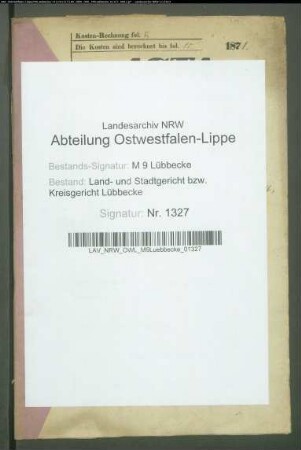 Erblasser: Windhorst, Caroline Louise Marie Elisabeth, geb. Ossenforth: