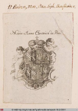 Wappen der Kurfürstin Anna Maria Sophie von Bayern