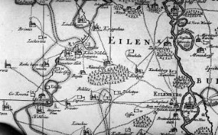 Ämter Wurzen und Eilenburg. Karte der Ämter Wurzen und Eilenburg, von Schenk, Mitte 18. Jh.