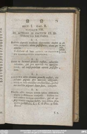 Membrum VIII. De Actione In Factum Ex Interdicto Salviano.