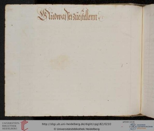 >Gliedwasser zuestellenn< (nur Überschrift)